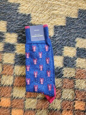 Johnston & Murphy Lobster Pattern Socks – NWT – Navy/Red